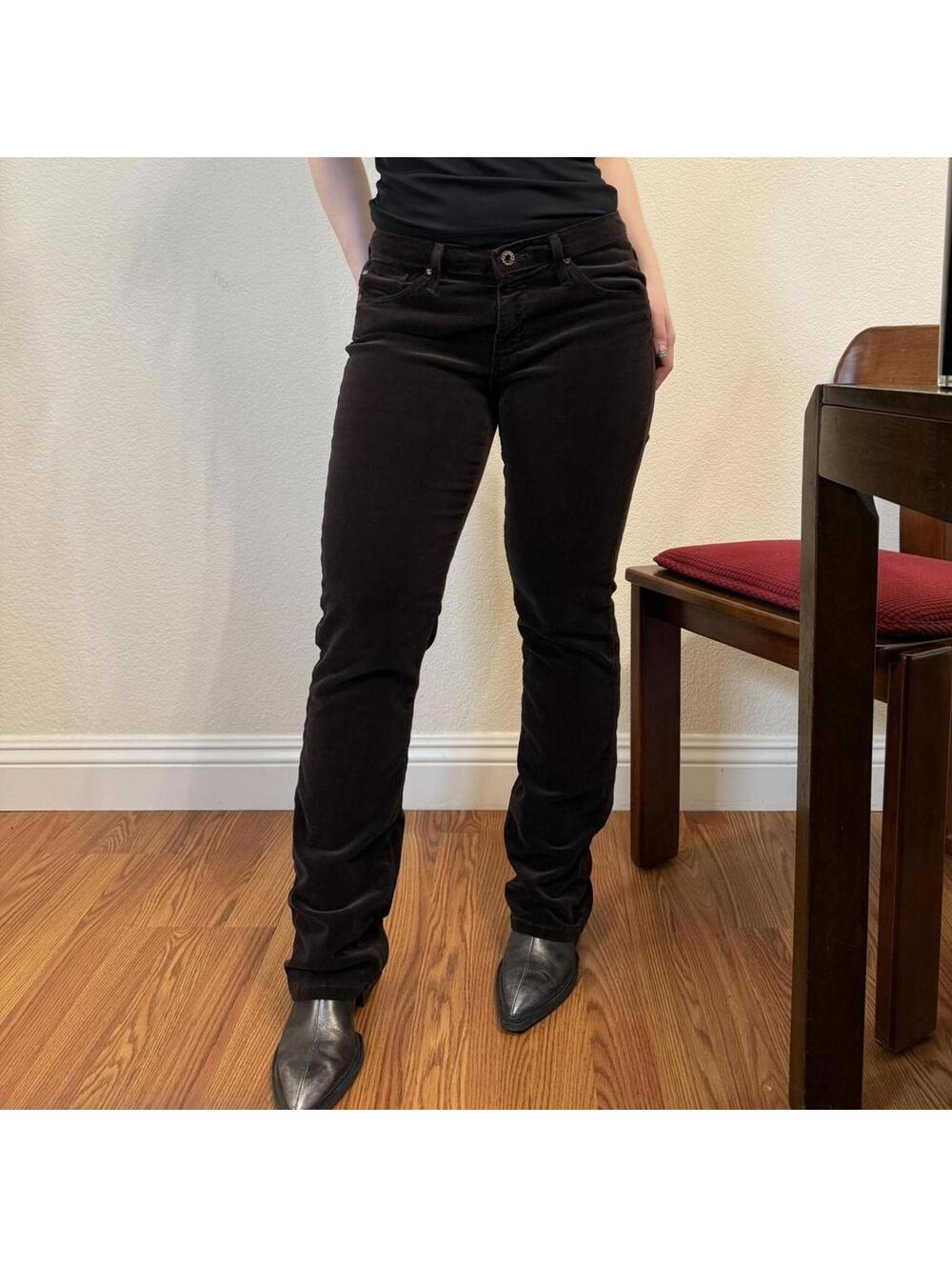Adriano Goldschmied Corduroy Bootcut Pants Size 29 Brown Slim Stretch The Ballad